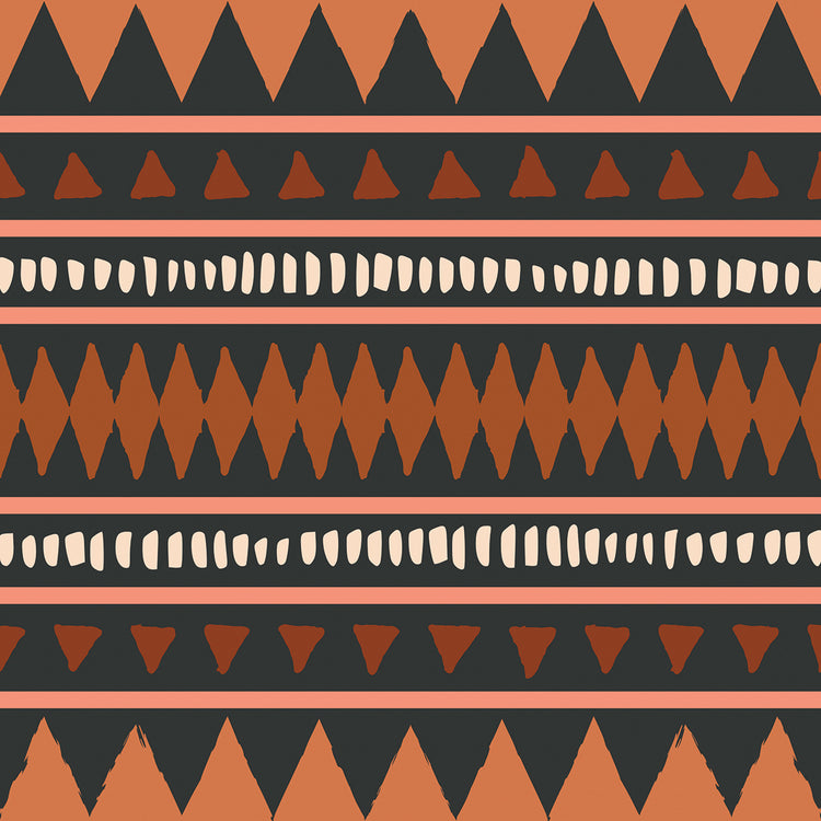 Arte tribal de la lona de los zigzags