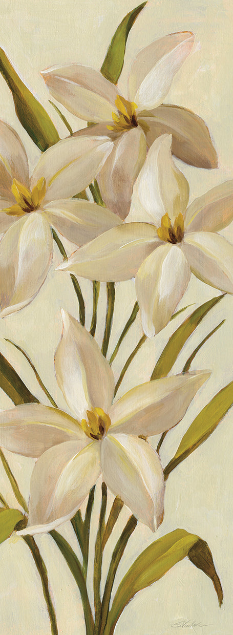 Elegant White Florals II Crop by Silvia Vassileva - highest quality handcrafted wall art work on large canvas & framed canvas prints