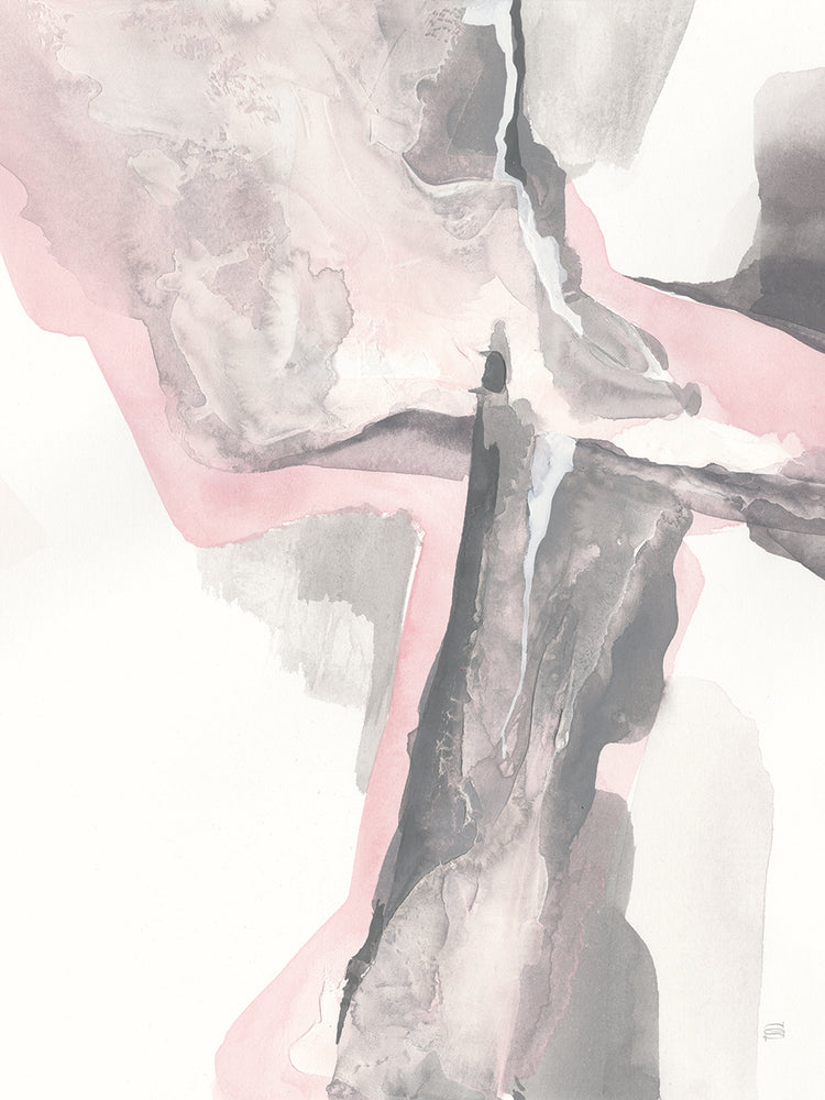 Arte de lienzo recortado Blushing Grey II