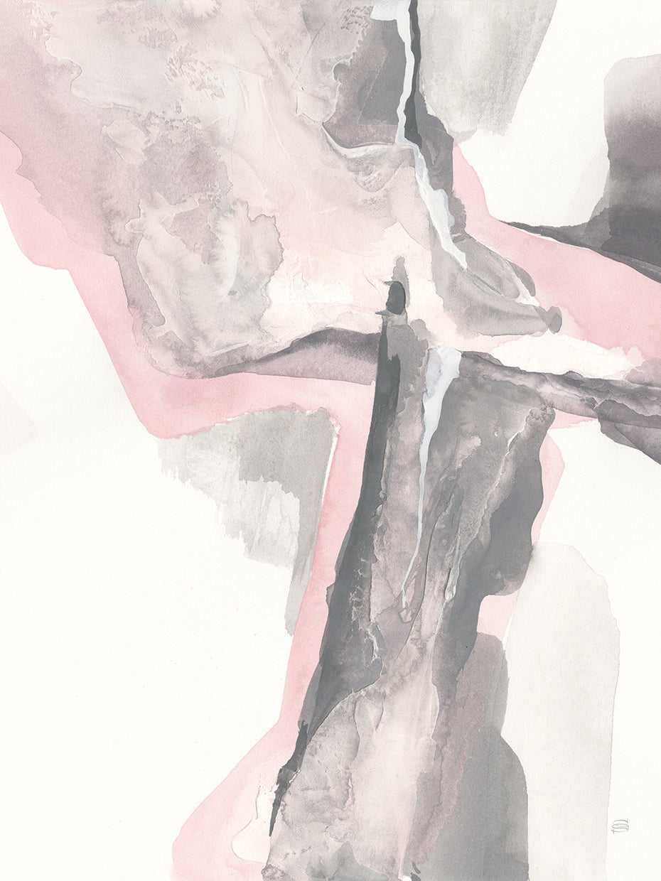 Arte de lienzo recortado Blushing Grey II