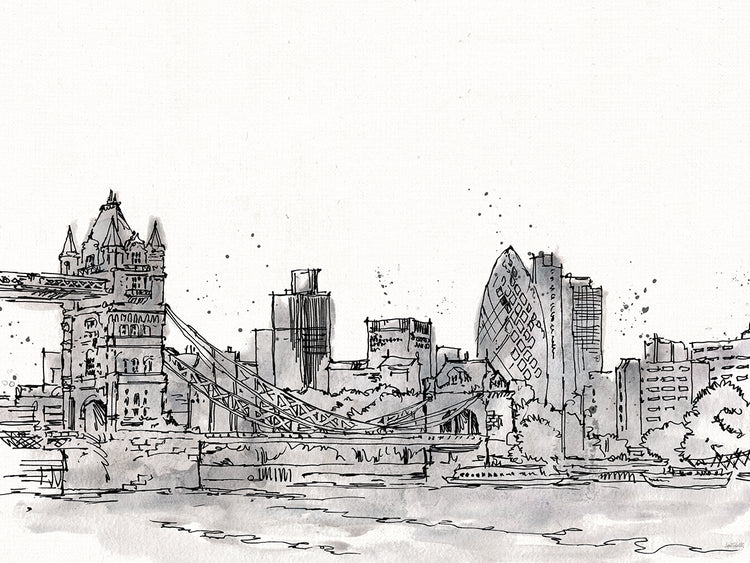 Skyline Sketches IV No Words Flowers