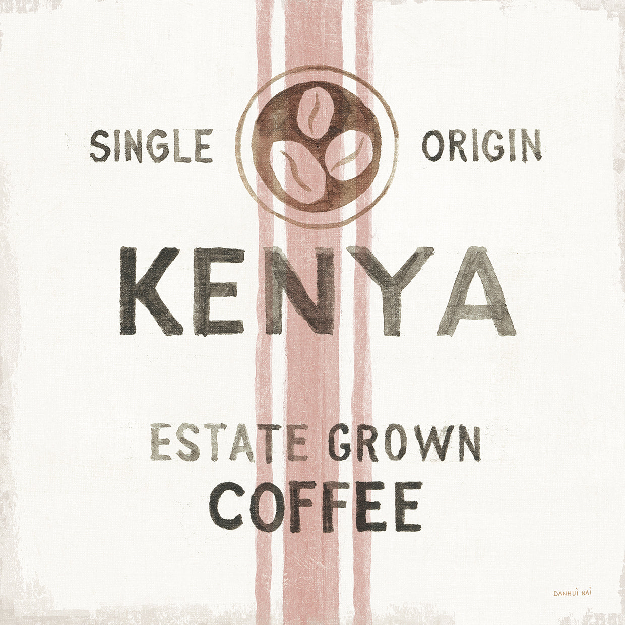 Wake Me Up Coffee Sack IV by Danhui Nai - handcrafted wall art work on large canvas & framed canvas prints, made to order