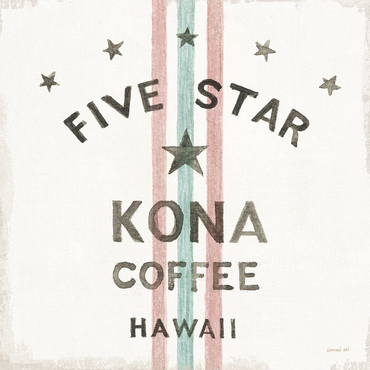 Wake Me Up Coffee Sack III by Danhui Nai - larger sizes handcrafted wall art work on large canvas & framed canvas prints