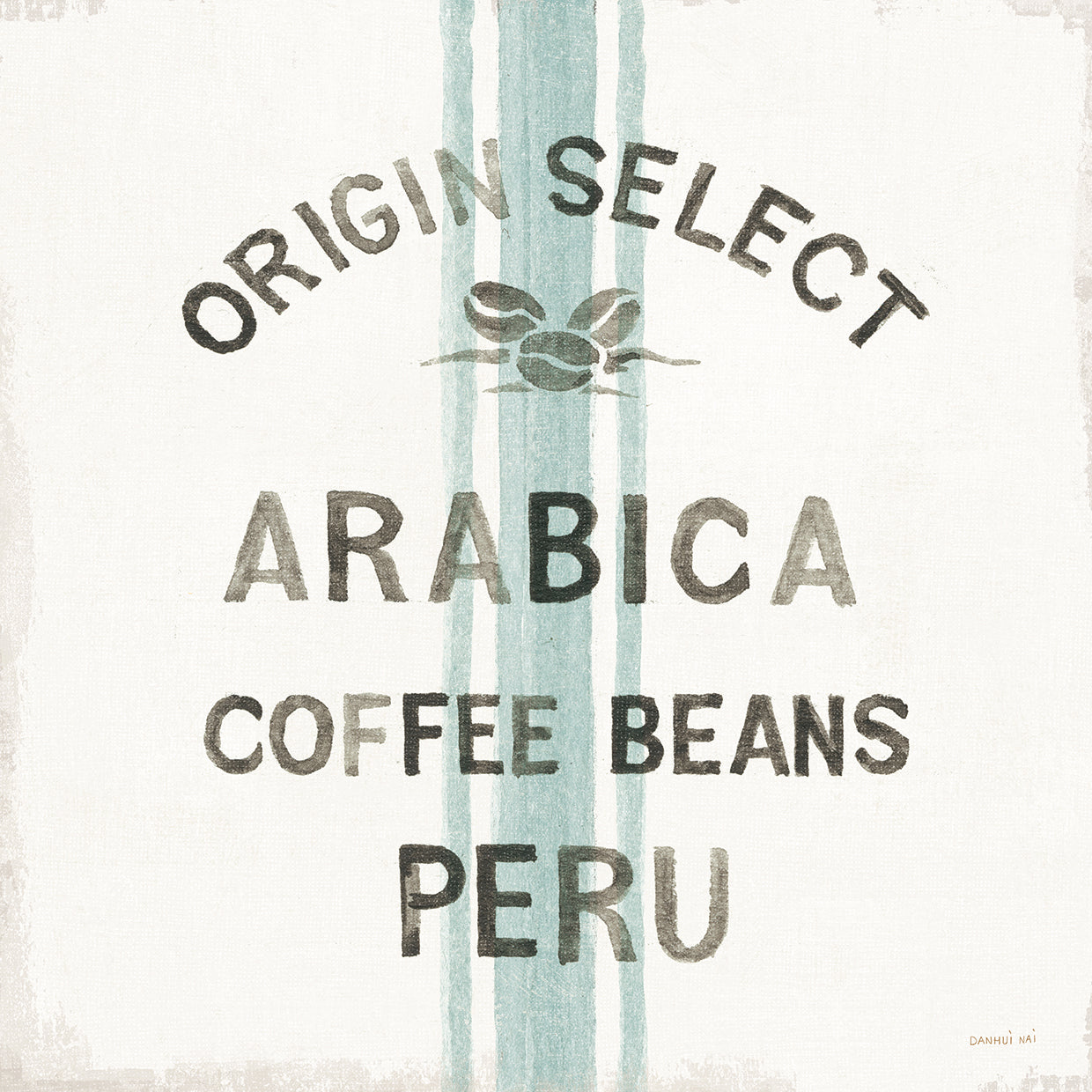 Wake Me Up Coffee Sack I by Danhui Nai - best quality handcrafted wall art work on large canvas & framed canvas prints