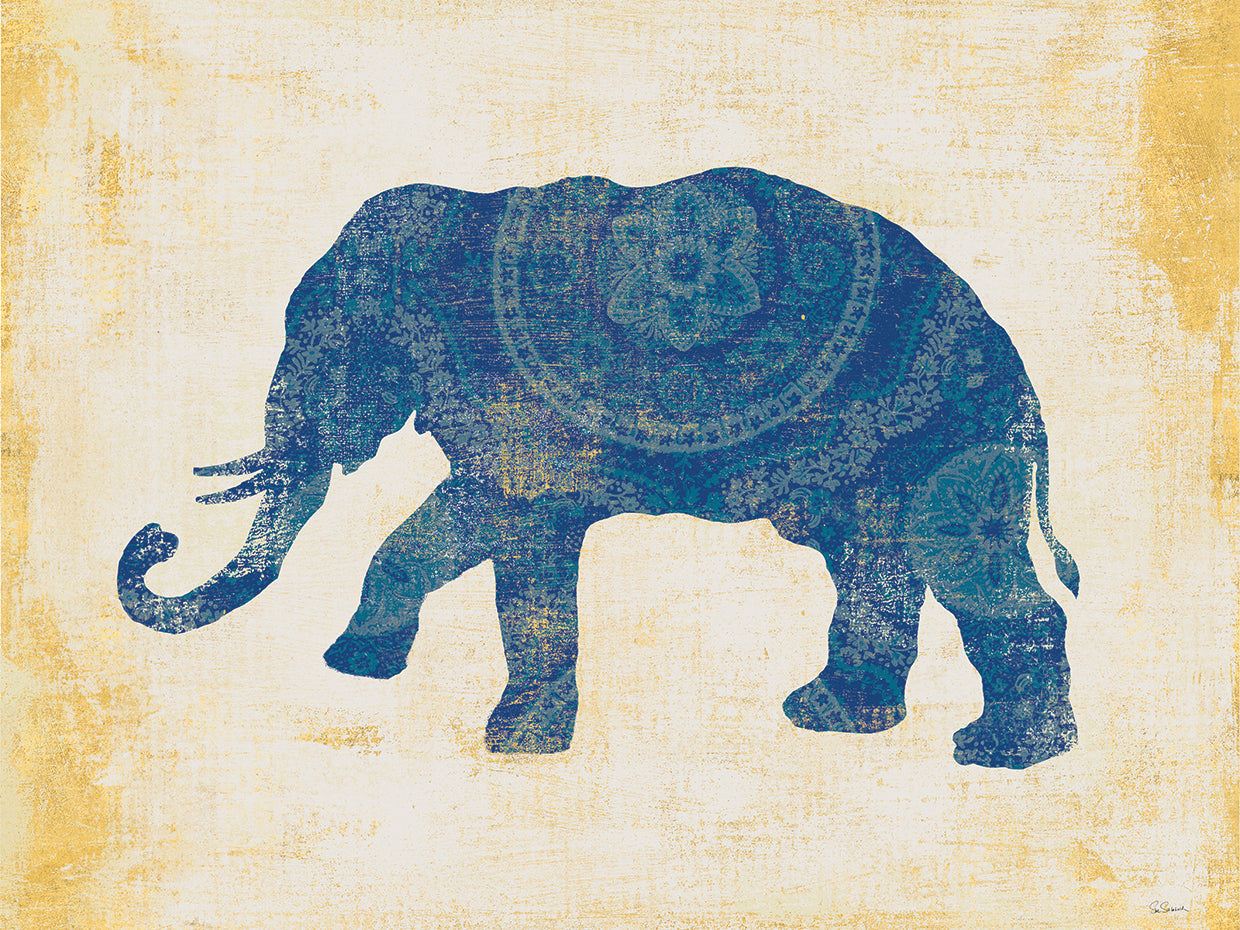 Arte de la lona del elefante de Raja II