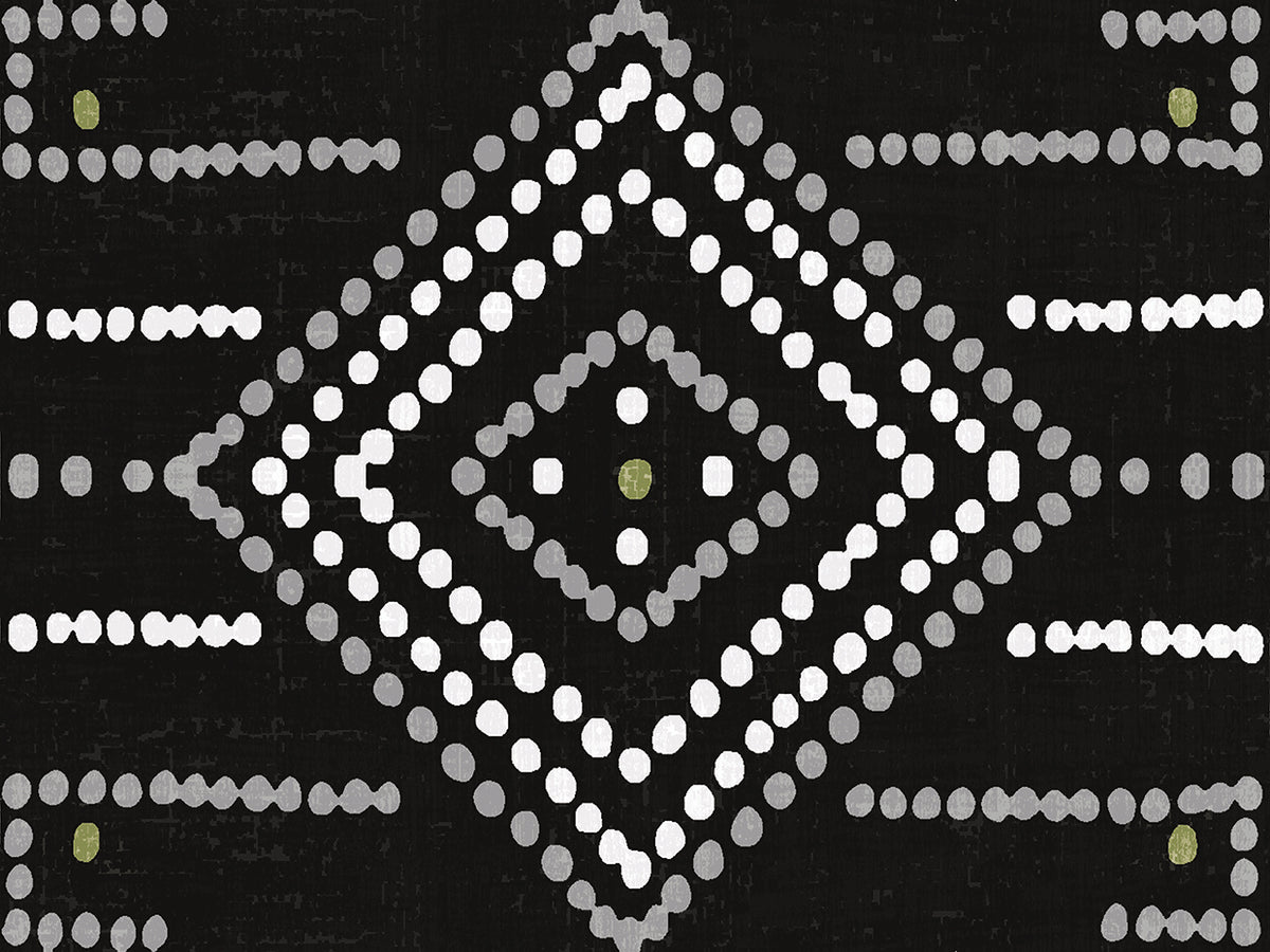 Daisy Dots Tile VI Black