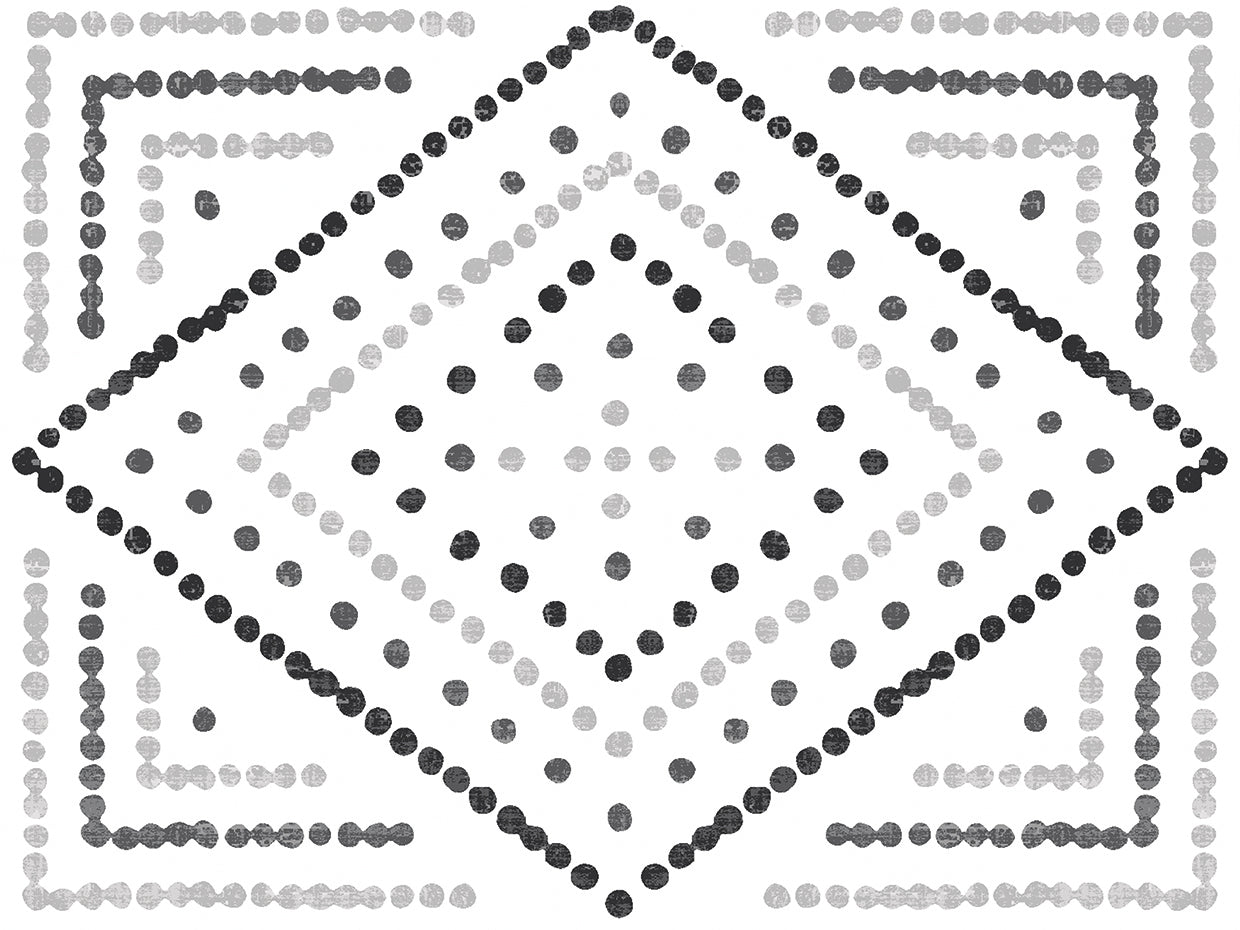Daisy Dots Tile II Black