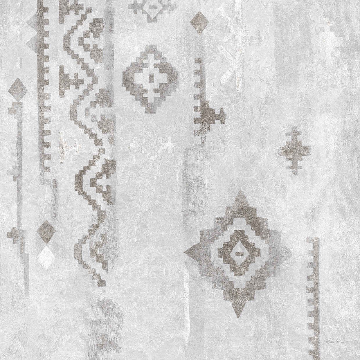 Scandanavian Mood II Silver by Silvia Vassileva - top quality wall art work on large canvas & framed canvas prints