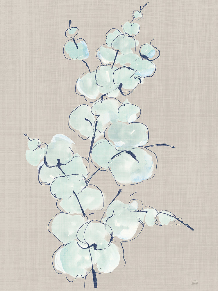 Eucalyptus Branch IV Blue Gray