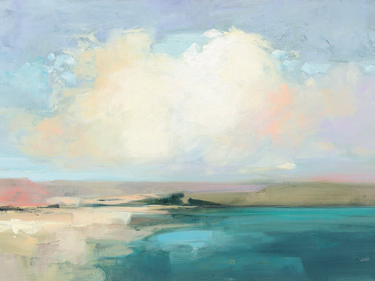 Coastal Sky by Julia Purinton is a contemporary coastal beach landscape painting printed on canvas or framed canvas