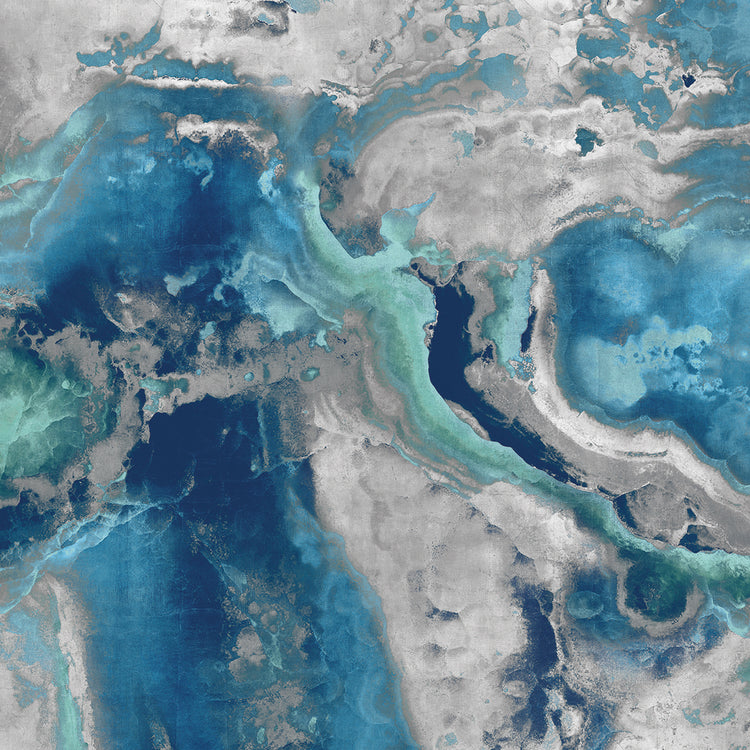 Stone with Blue and Aqua