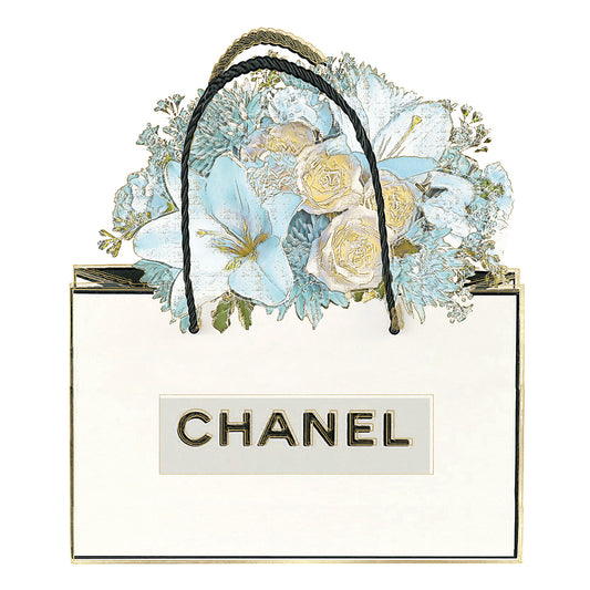 Bag with Floral Bouquet Canvas Art