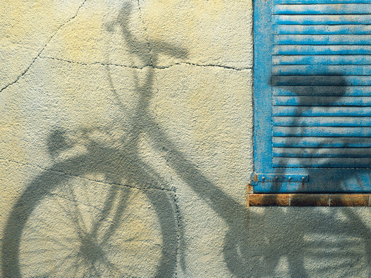 Bicycle Shadow Canvas Art