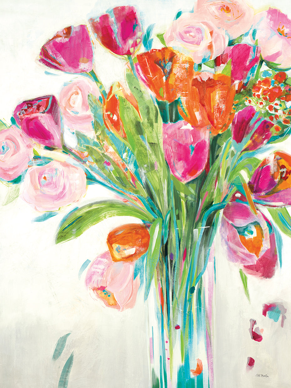 Garden of Joy by Jill Martin - larger sizes handcrafted wall art work on large canvas & framed canvas prints