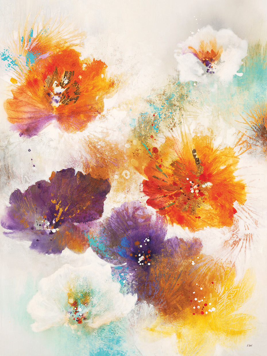 Dahlia Dream by K. Nari - highest quality handcrafted wall art work on large canvas & framed canvas prints