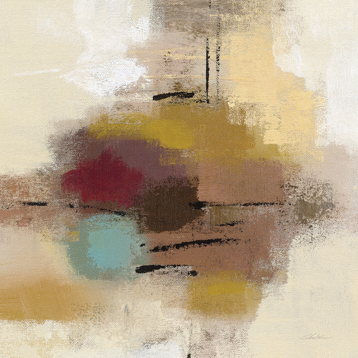 Morello Cherry Abstract I by Silvia Vassileva - highest quality handcrafted wall art work on large canvas & framed canvas prints
