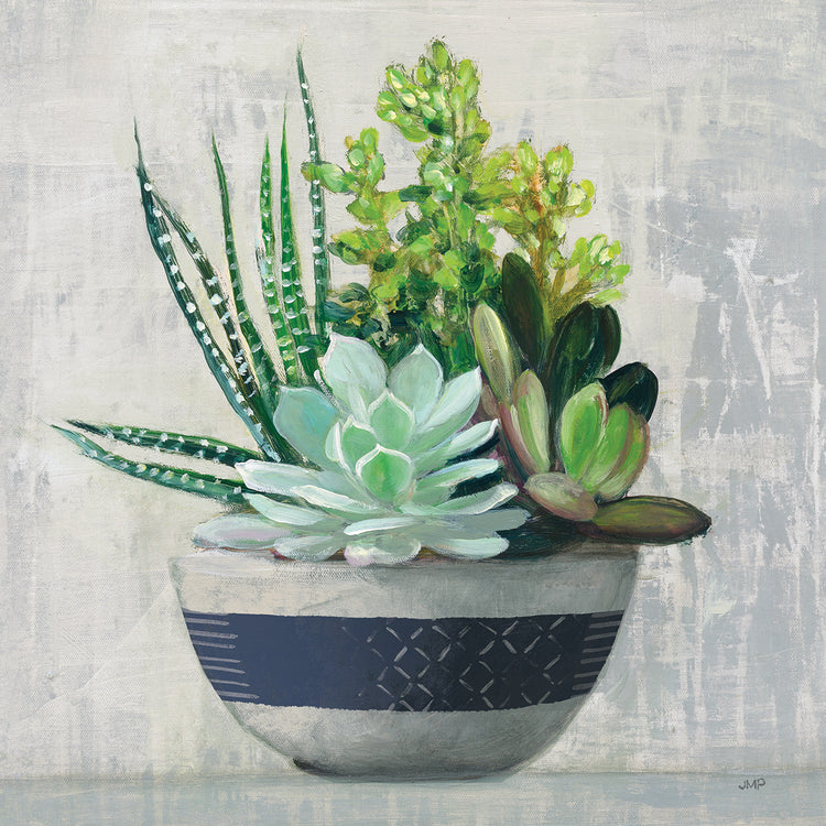 Succulent Still Life II Navy