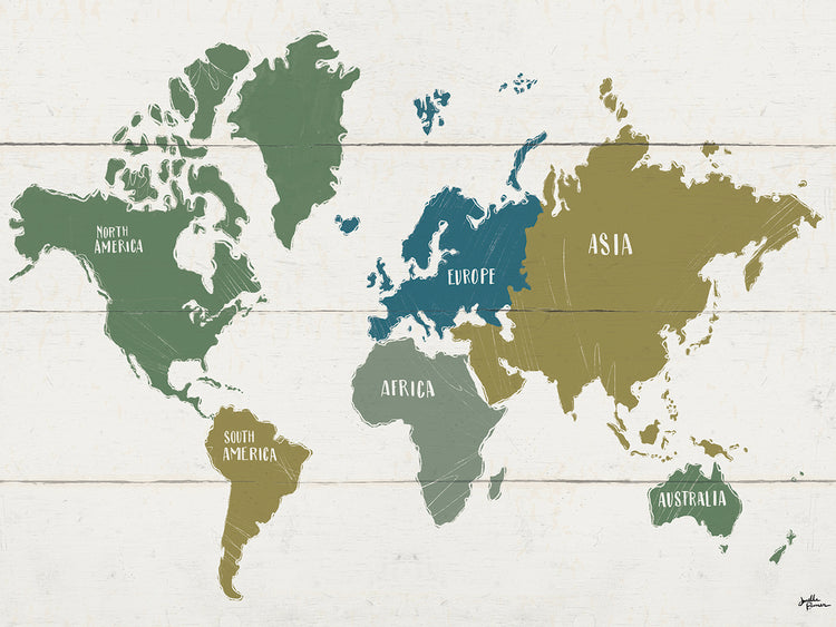 Lienzo de mapa mundial de Peace and Lodge