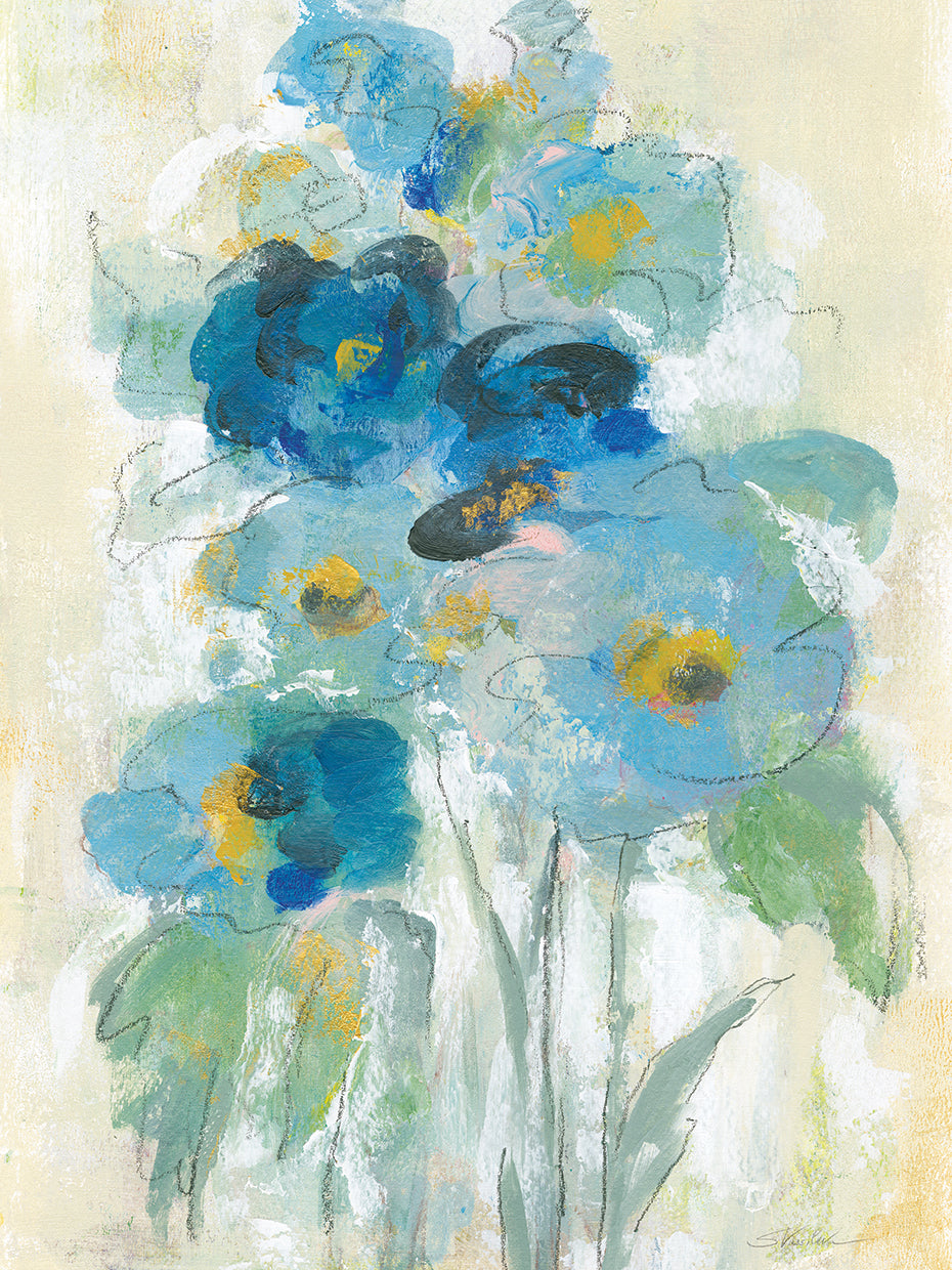 Loose Bouquet II by Silvia Vassileva - best quality handcrafted wall art work on large canvas & framed canvas prints