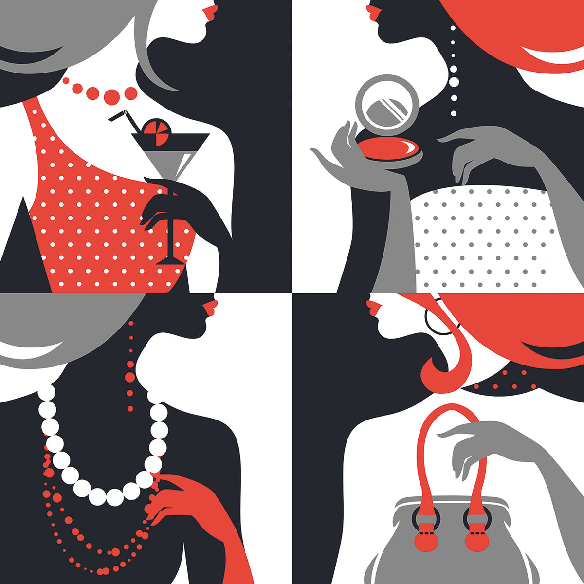 Beautiful Fashion Friends Quartet