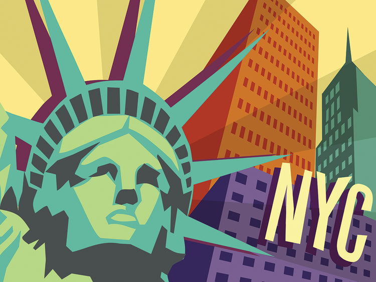 Lienzo Lady Liberty en la Gran Manzana
