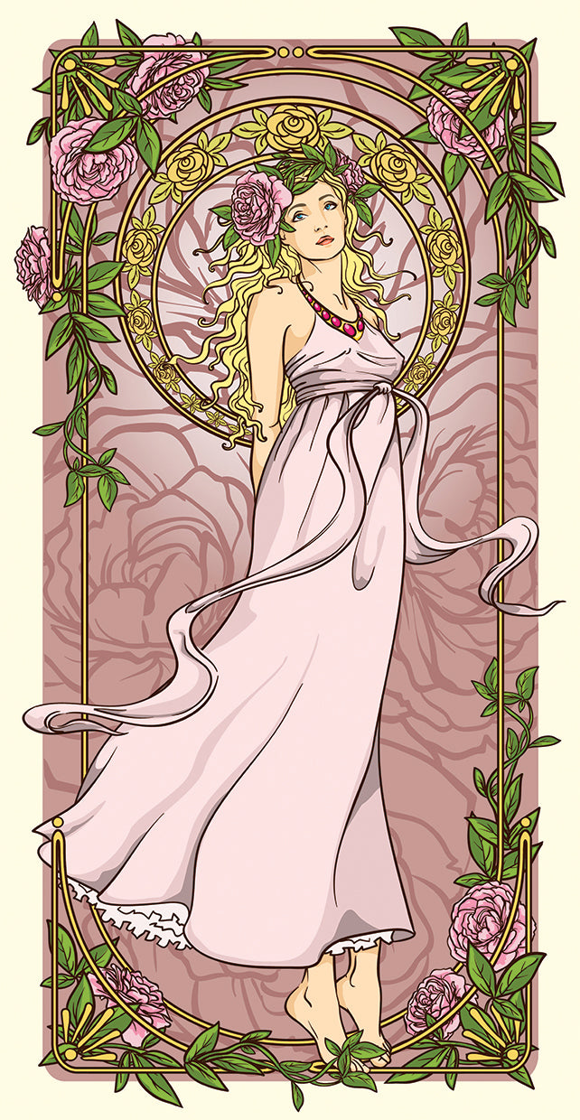 Art Nouveau Lilac Lady
