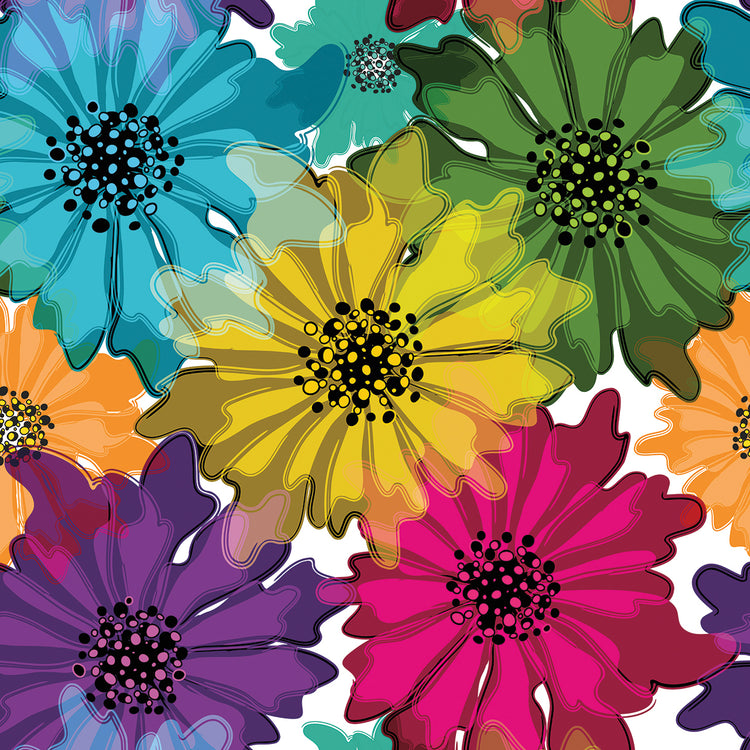 Ver claramente el arte floral de la lona de la primavera