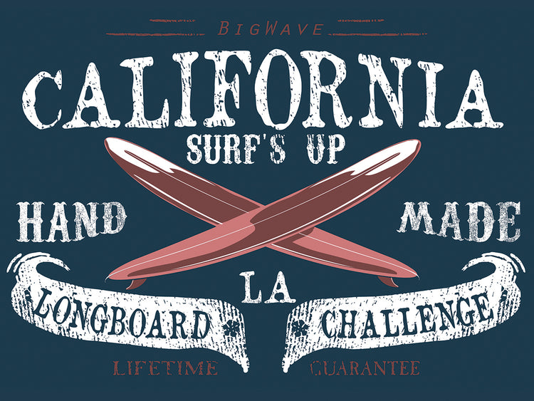 Arte de la lona del cartel de surf de California Criss Cross
