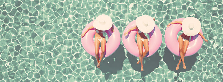 Floating Away in Pool Pinks
