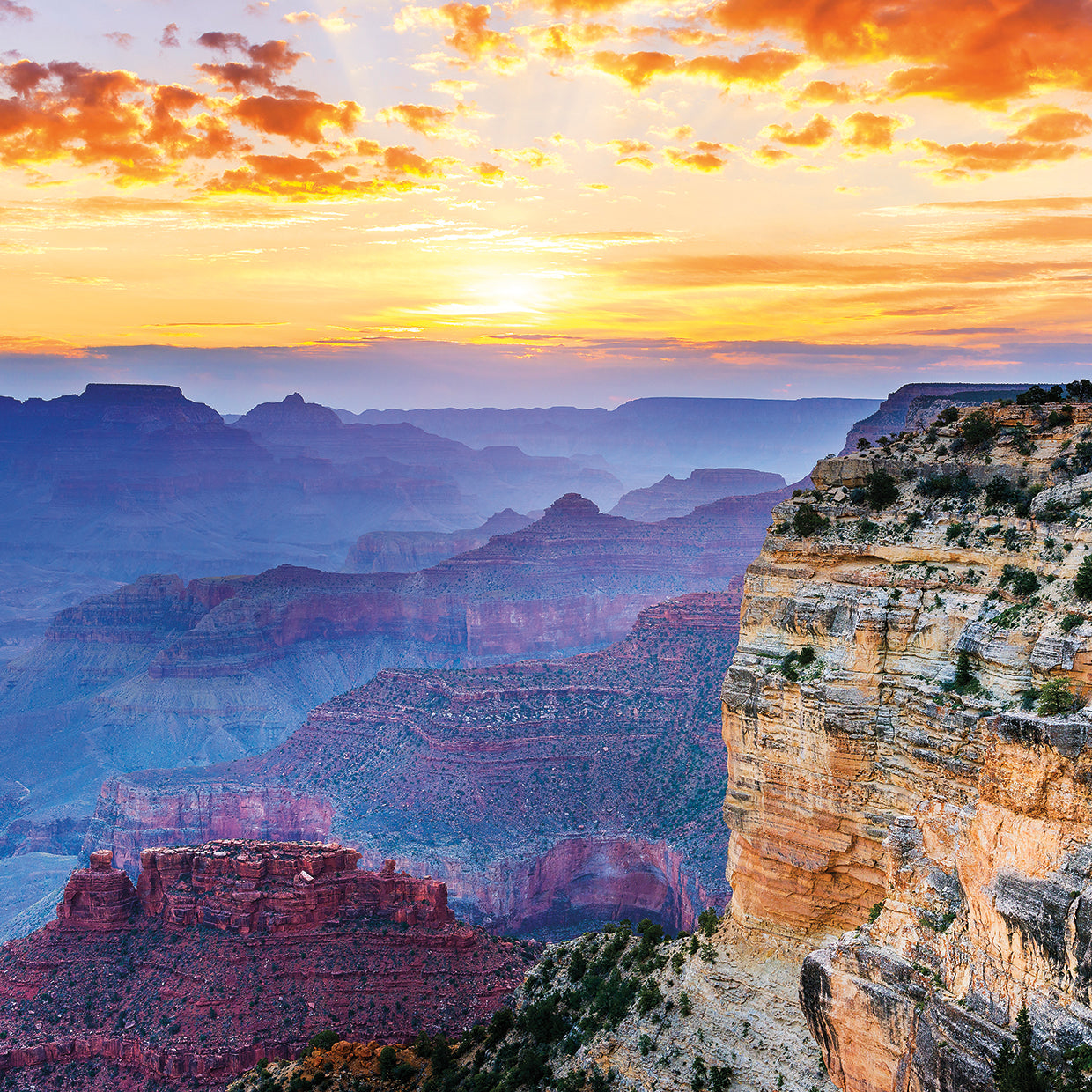 Arte de lienzo con final hermoso de Hopi Point