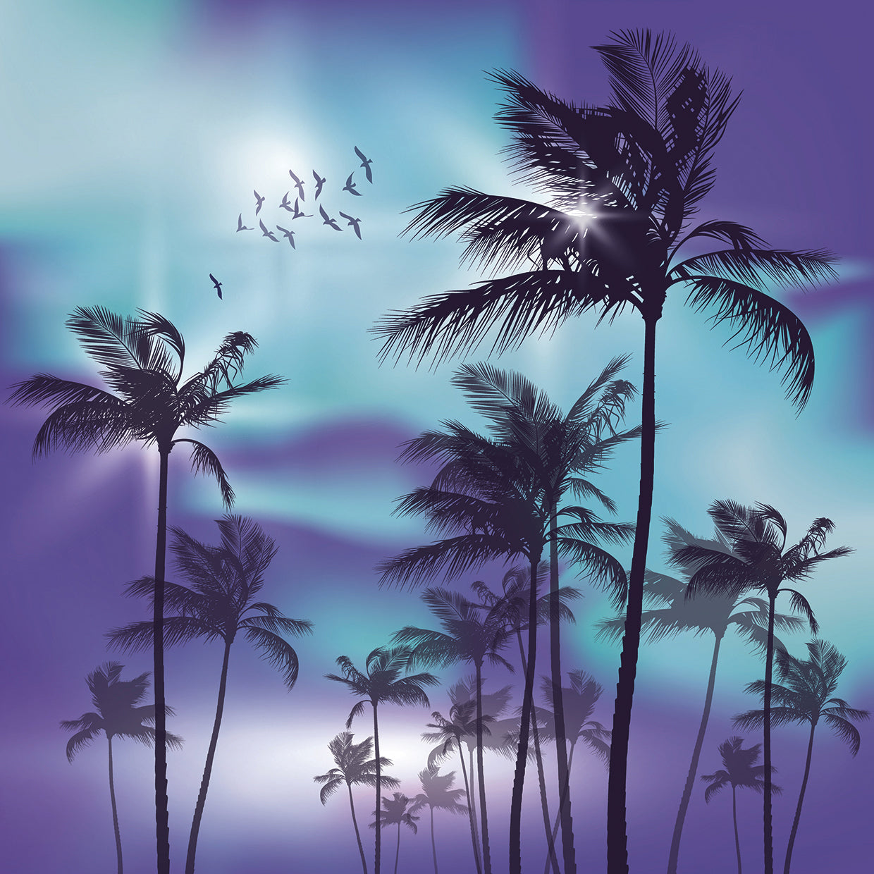 Purple Palm Tree Passion