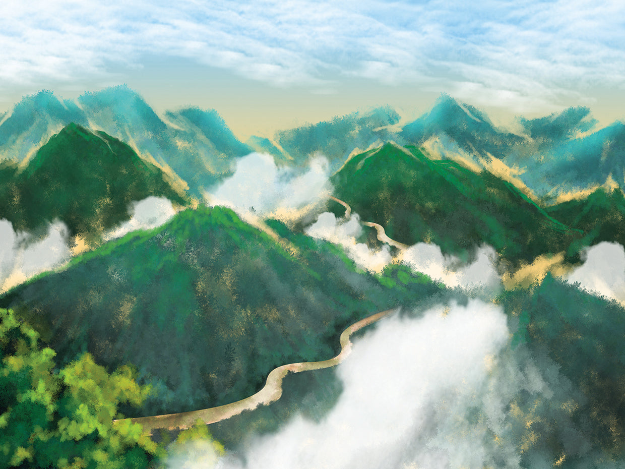 Misty Emerald Peaks