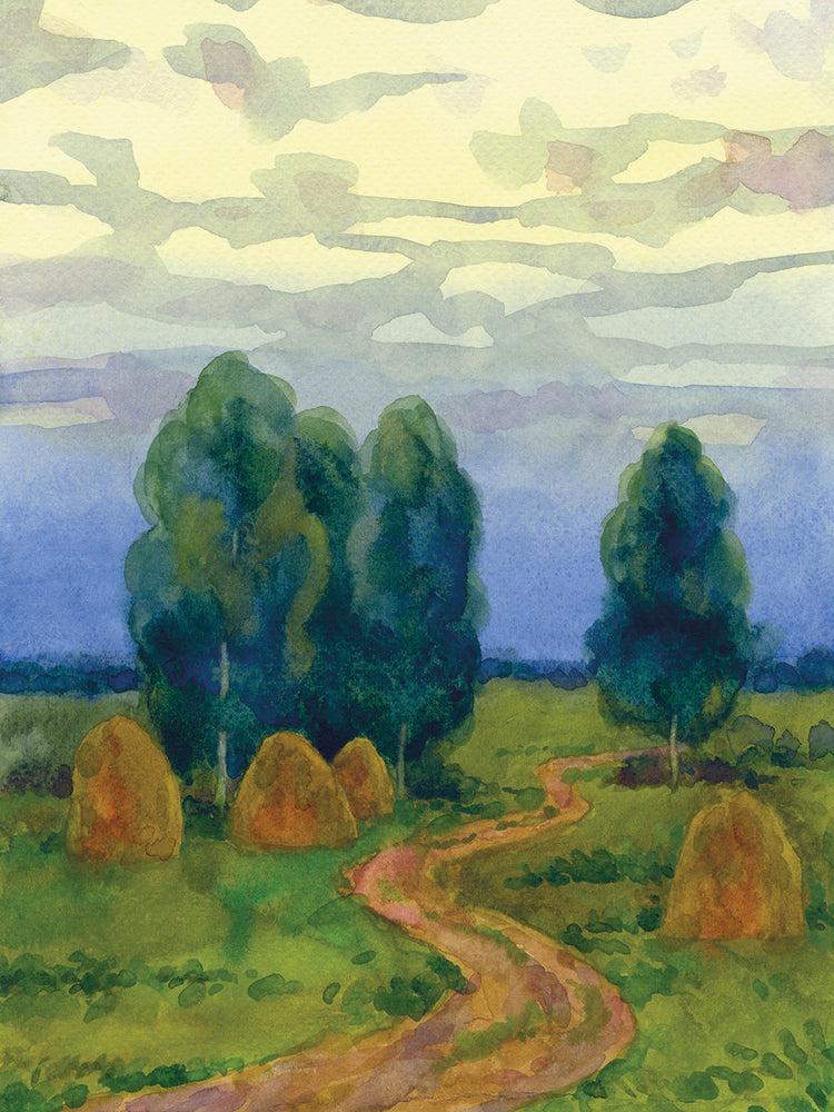 Haystacks and Birches