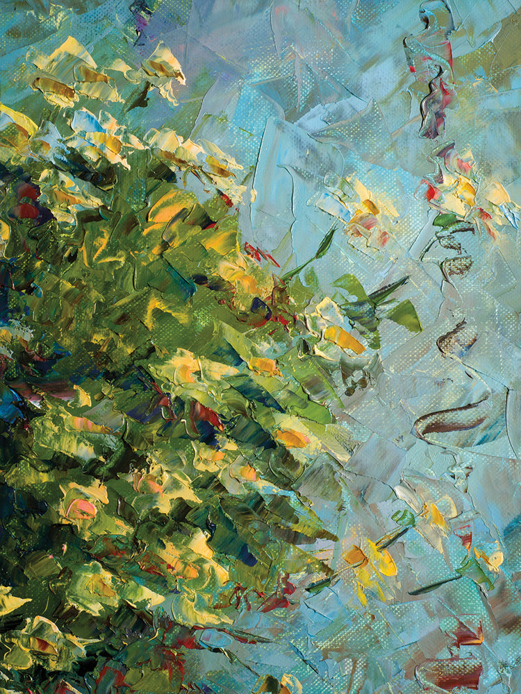 Maravilloso lienzo de flores silvestres