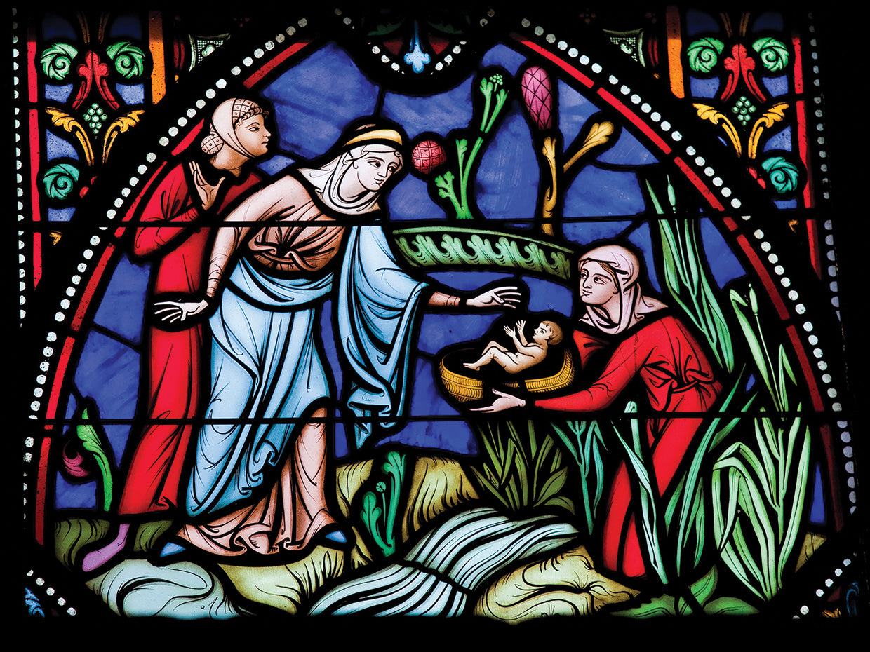 Stained Glass Moses in the Nile