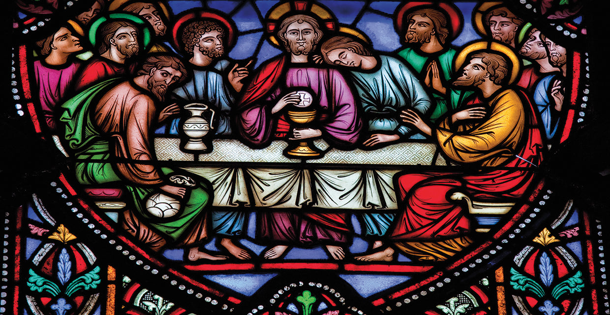 Jesus Stained Glass Last Supper