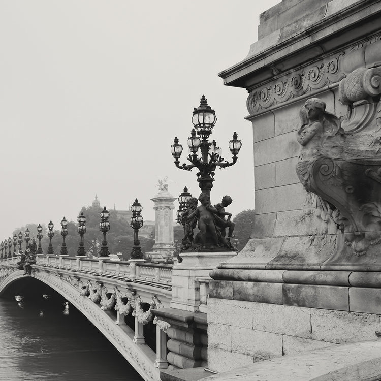 Arte de la lona de la primera fecha del puente de París
