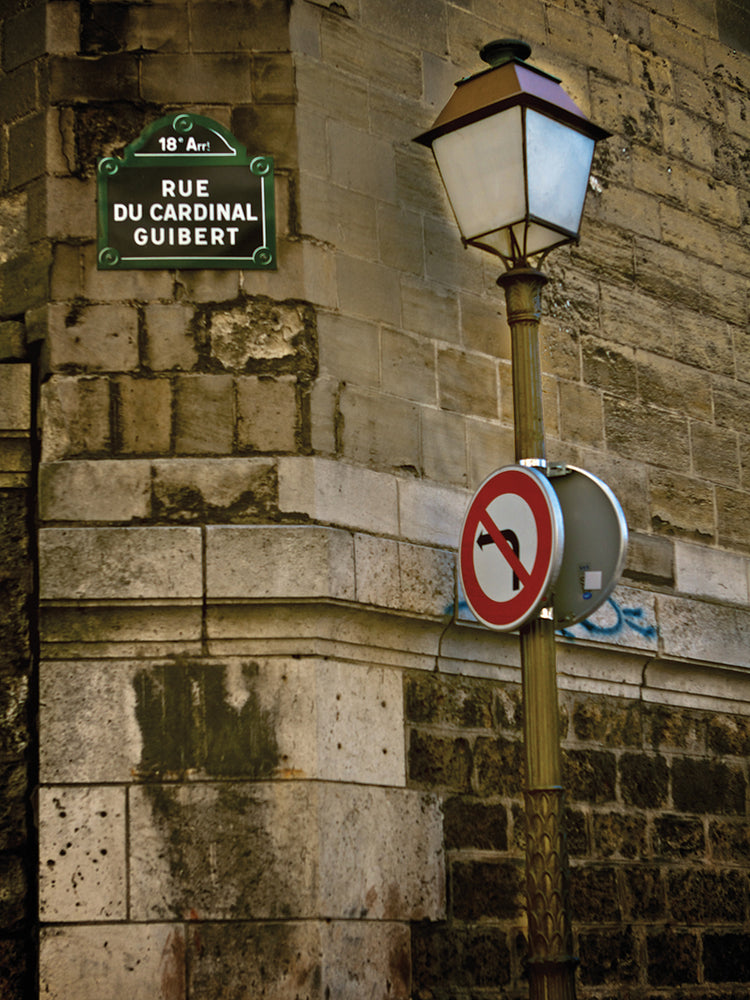 Arte de la lona de la esquina de la calle Monmarte Paris