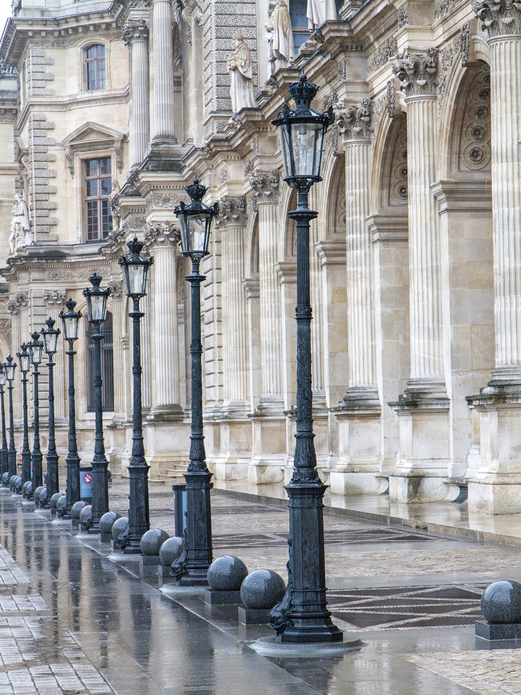 Retro Lamposts Along the Rue