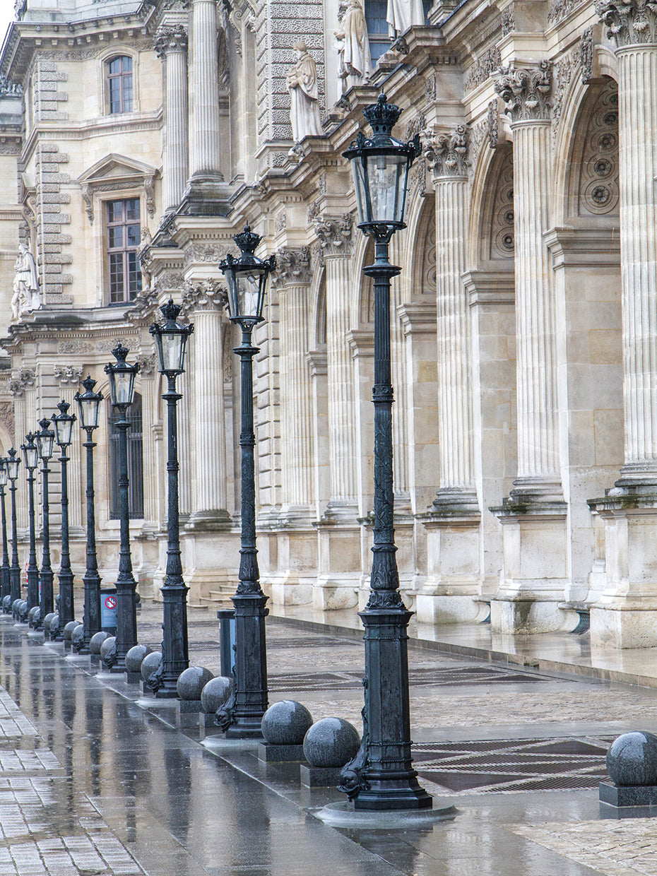 Retro Lamposts Along the Rue