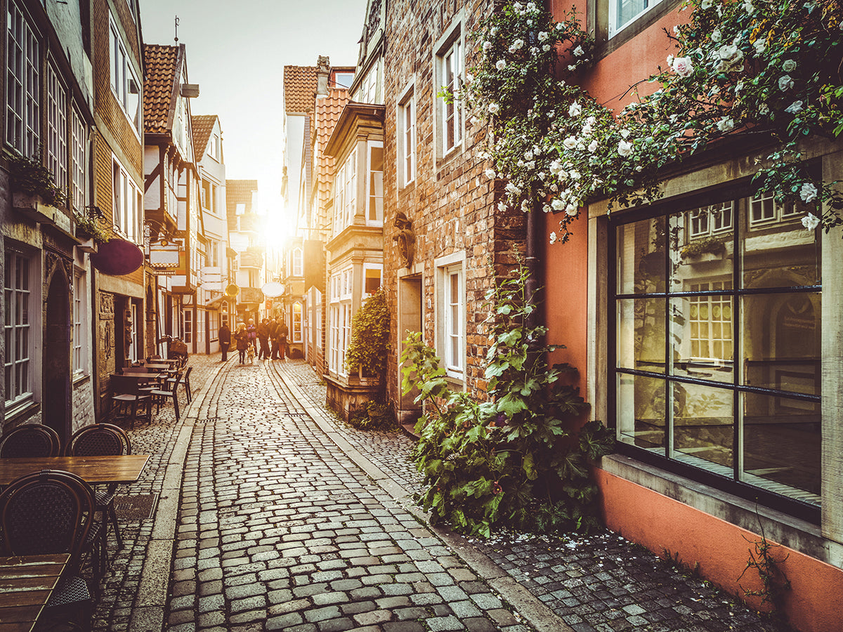The Golden Village Sunset