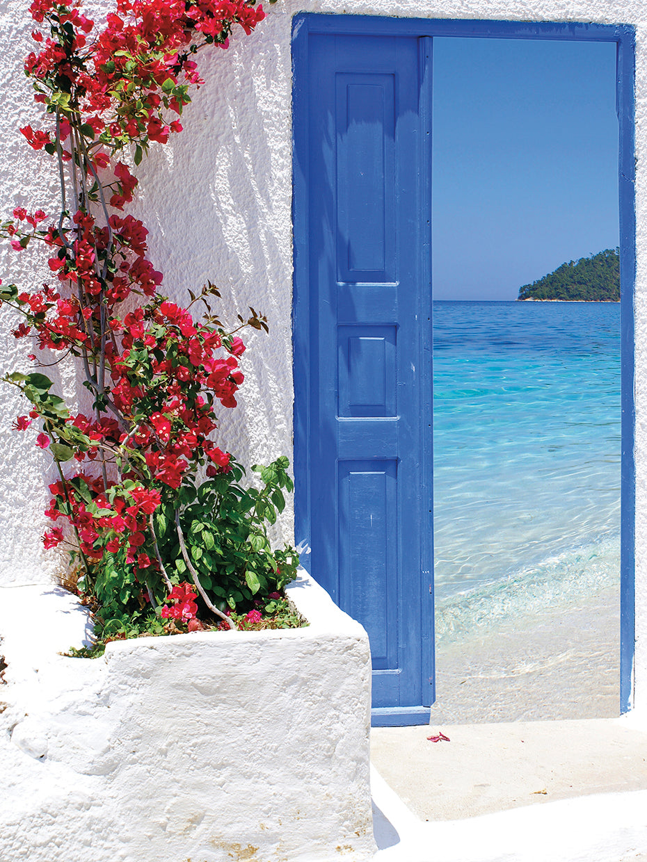 Arte en lienzo Abre la puerta a Santorini