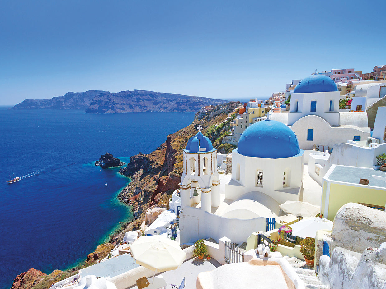 Sunlit Santorini Sapphires