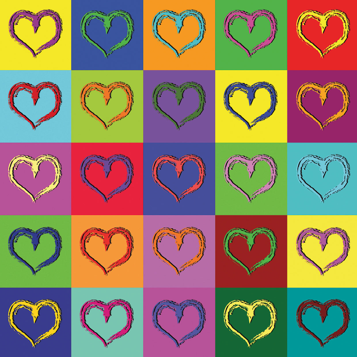 Pop Art Amor Corazones Lienzo Arte