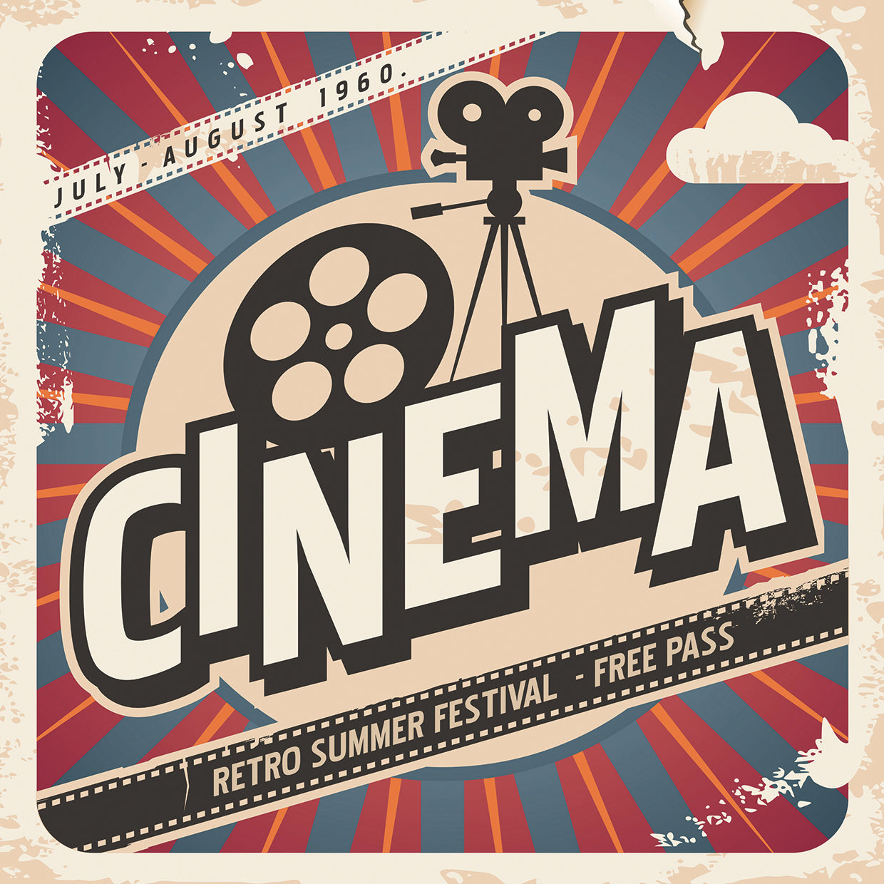 Retro Summer Film Festival Poster