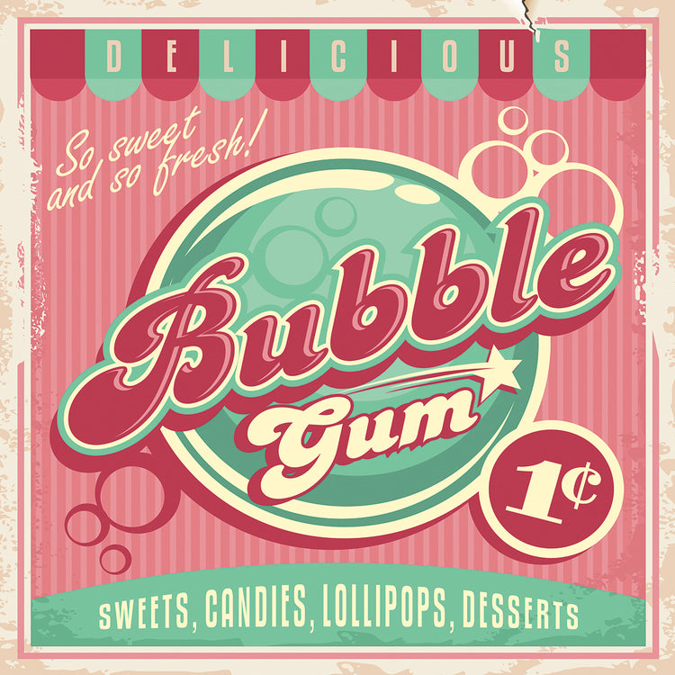 Vintage Bubble Gum Poster