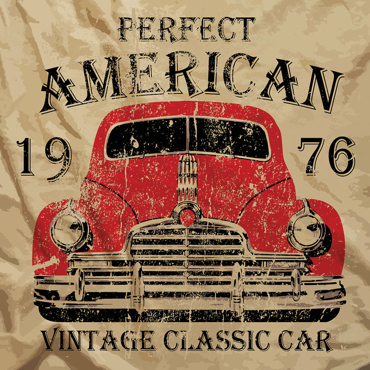 Perfecto American Vintage Car Sign Canvas Art
