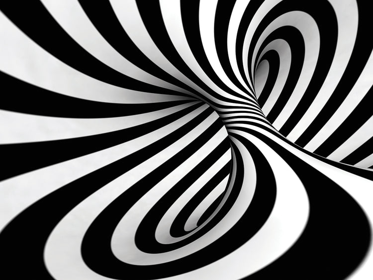 Tuxedo Twister Arte abstracto de la lona