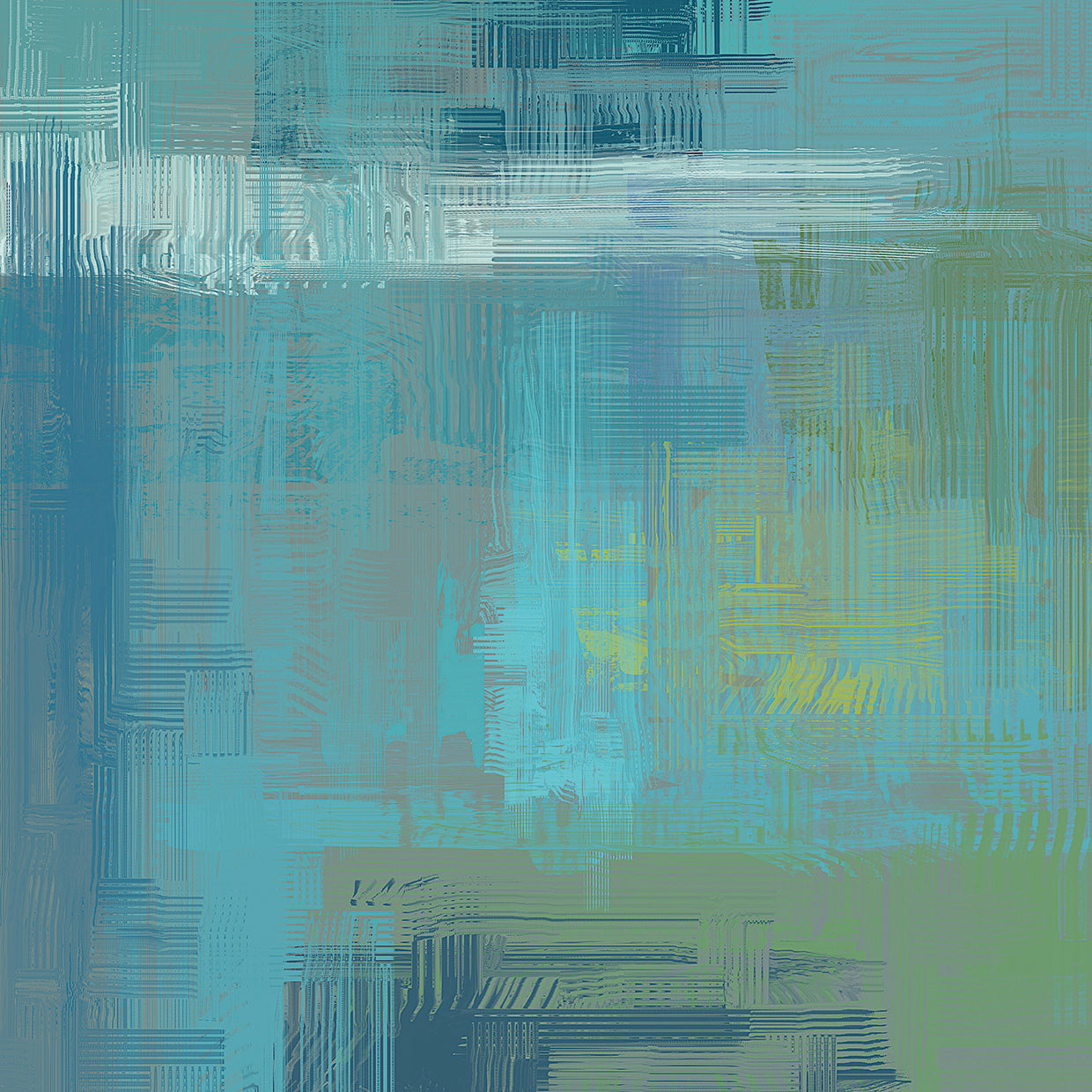 Blue Jeans in the Window by DP Gallery is a painterly abstract painting printed on canvas or framed canvas
