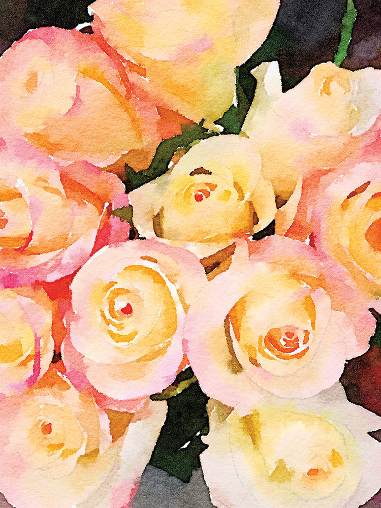 Todo el mundo ama el arte de la lona de las rosas